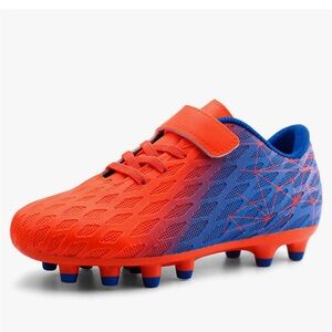 Kids Firm Ground Soccer Cleats Boys Girls Athletic Outdoor Football Shoes